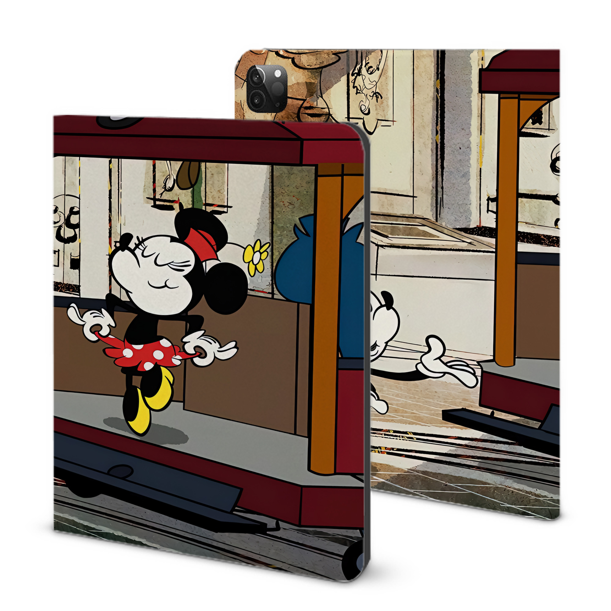 （画像用） ミッキーマウス Mickey Mouse IPadケース ペンホルダー付き ブックスタイルデザイン